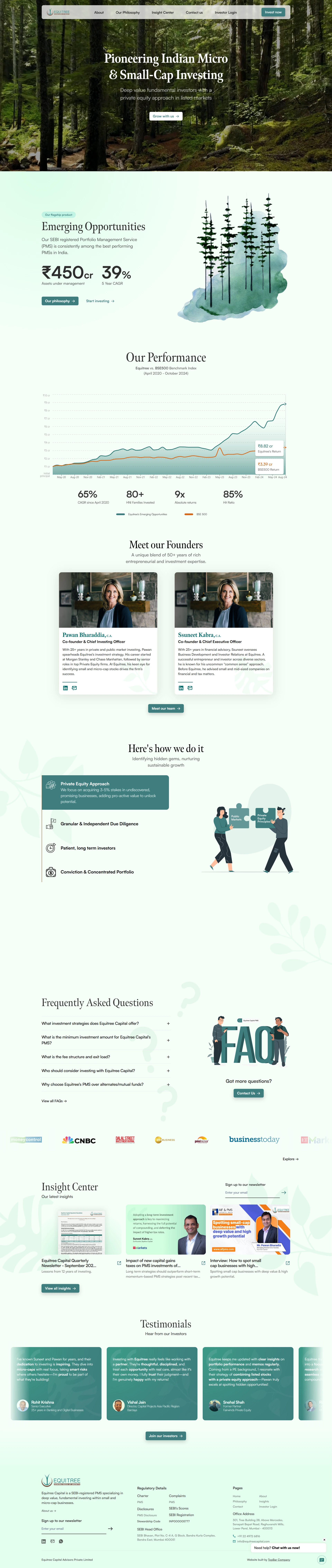 thumbnail of Equitree, scrolling automatically on hover.