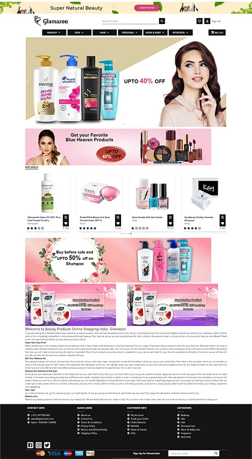 thumbnail of BeautyBebo, scrolling automatically on hover.