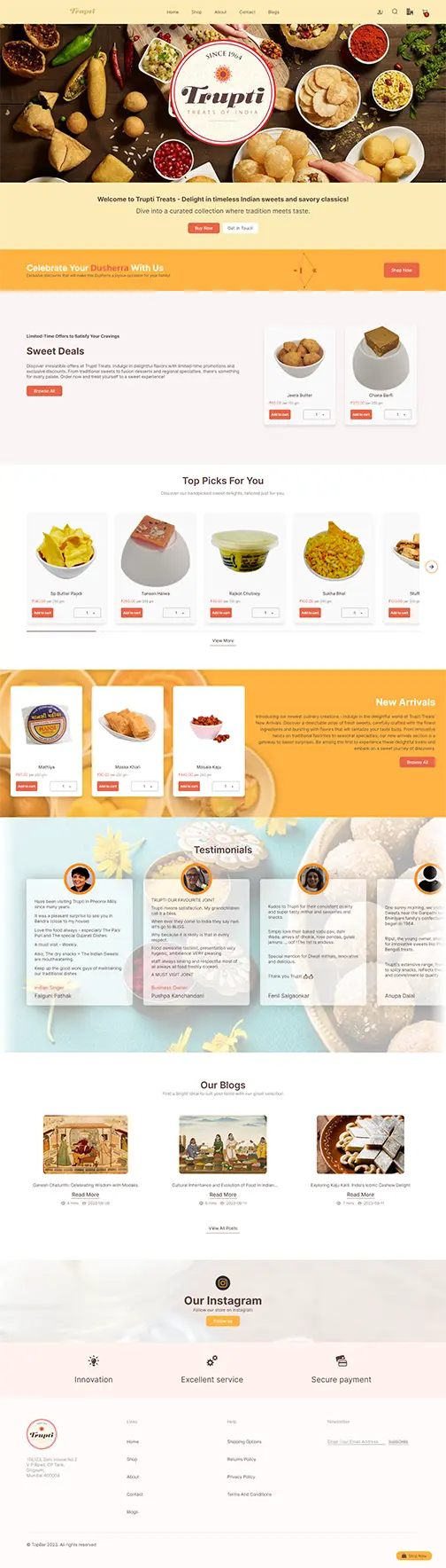 thumbnail of Trupti, scrolling automatically on hover.